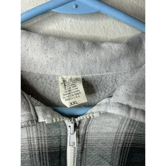San Francisco The Place To Be 1994 Sweater Gray Plaid 1/4 Zip Size XXL Grey - Picture 6 of 14